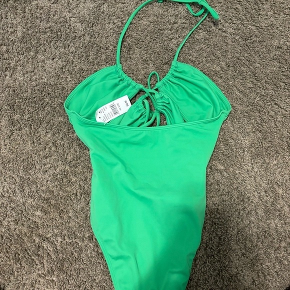Pacsun LA Hearts Green Laurel Cutout Halter One Piece Swimsuit NWT - Picture 6 of 7